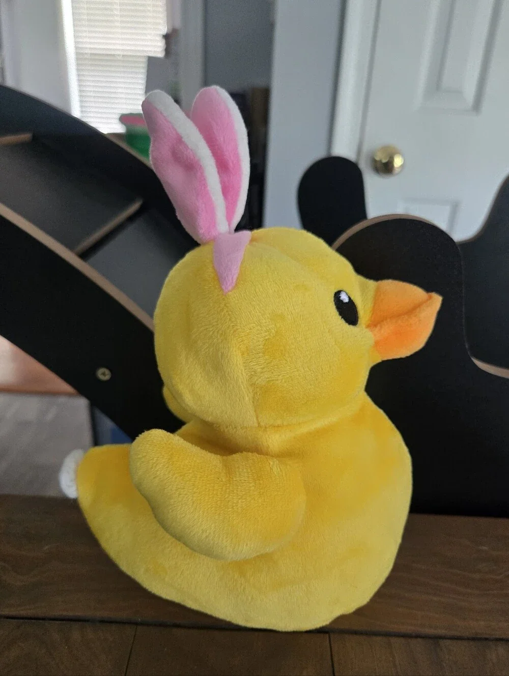 Plush Yellow Duck Easter Pink Bunny Ears